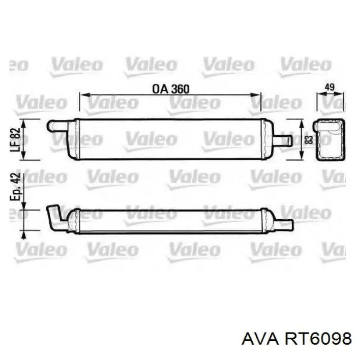 Radiador interior para Renault 18  134