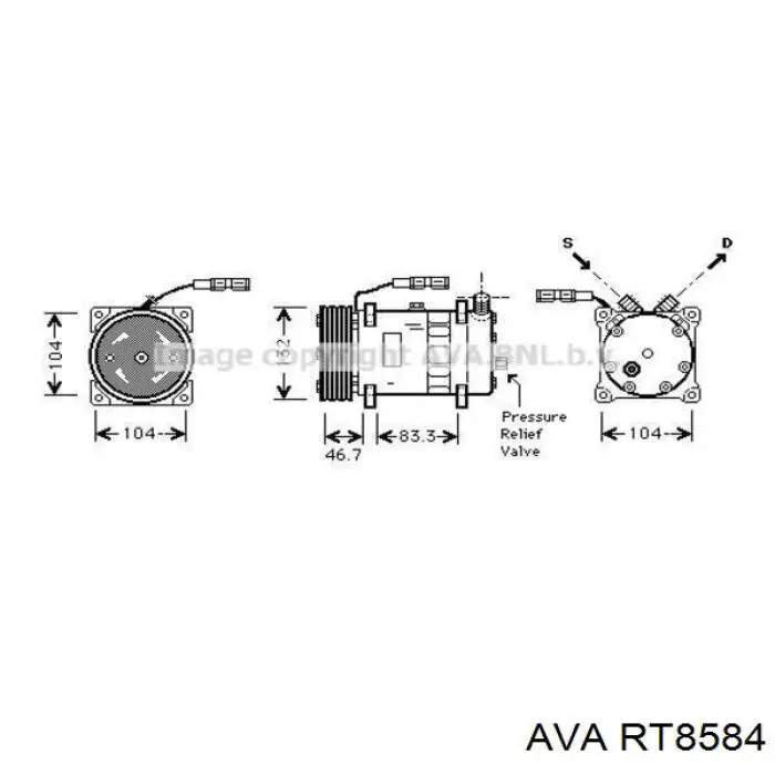 RT8584 AVA motor eléctrico, ventilador habitáculo