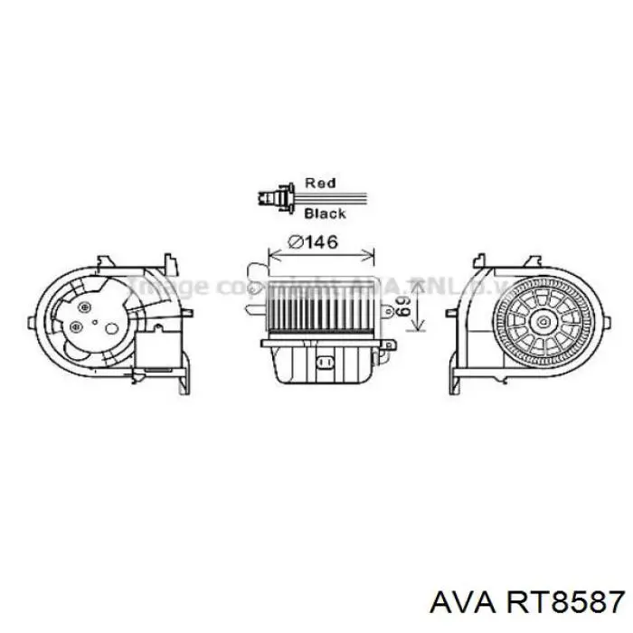 RT8587 AVA motor eléctrico, ventilador habitáculo