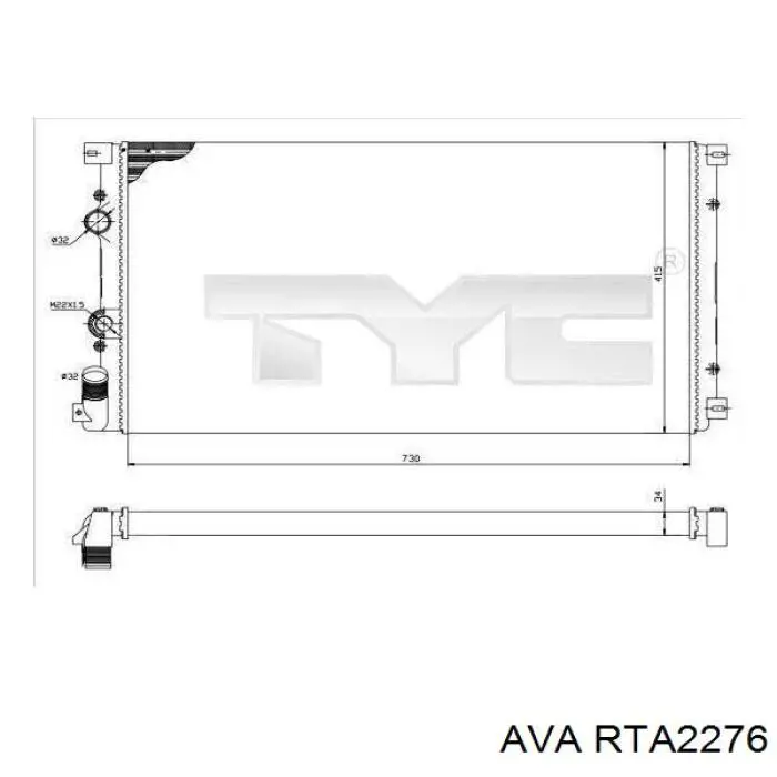Radiador refrigeración del motor Renault Master 2 HD, FD