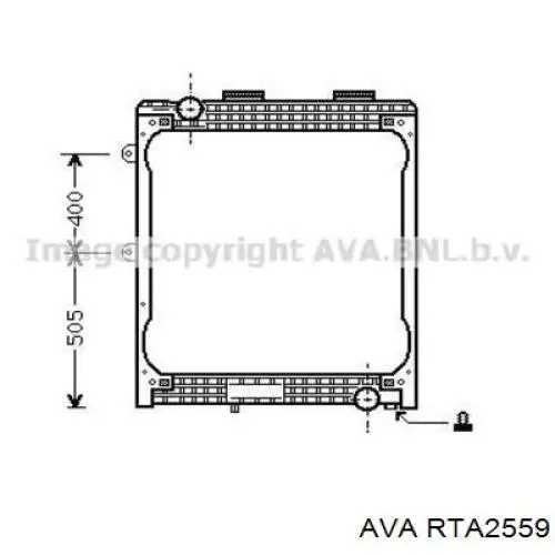 Radiador adicional de refrigeración del motor AVA RTA2559