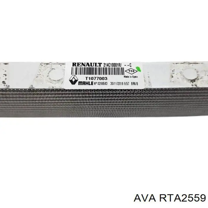 RTA2559 AVA radiador, refrigeración del motor adicional