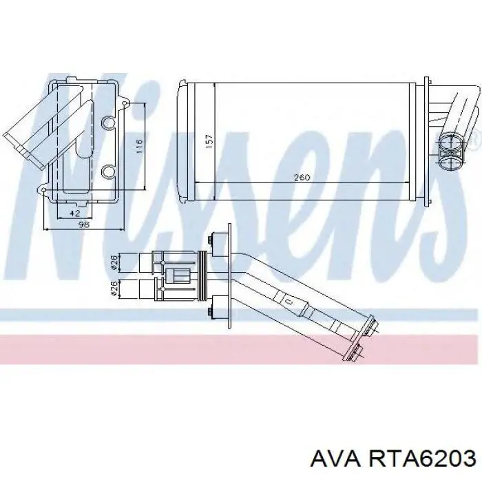 RTA6203 AVA radiador de calefacción