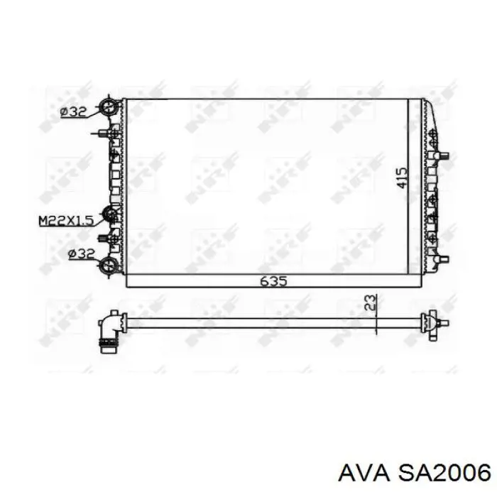 SA2006 AVA radiador