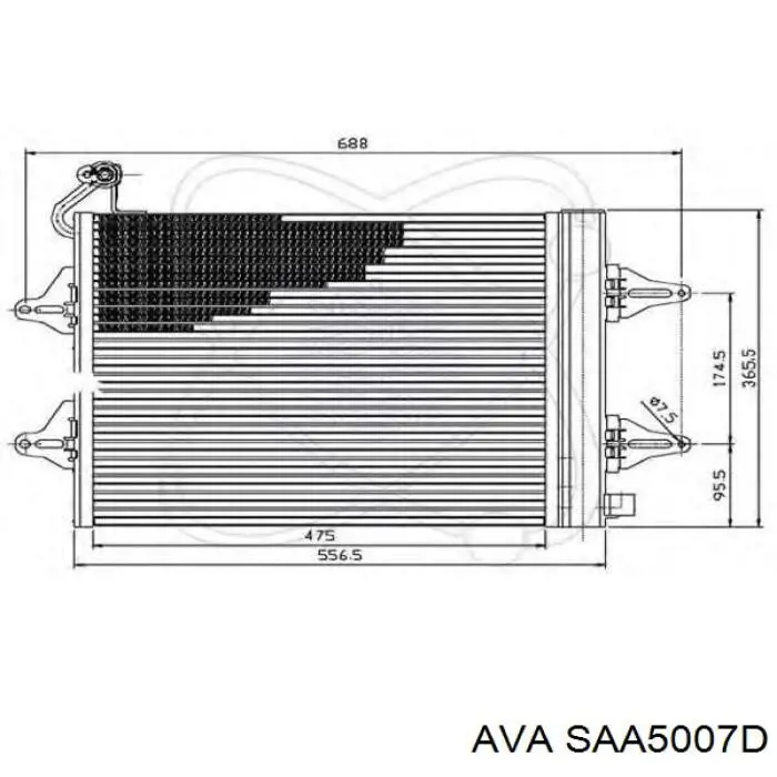 Condensador aire acondicionado SAA5007D AVA