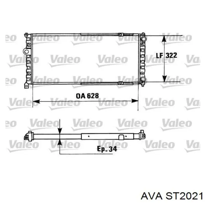 ST2021 AVA radiador refrigeración del motor