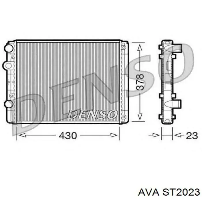 ST2023 AVA radiador refrigeración del motor