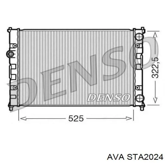 STA2024 AVA radiador refrigeración del motor