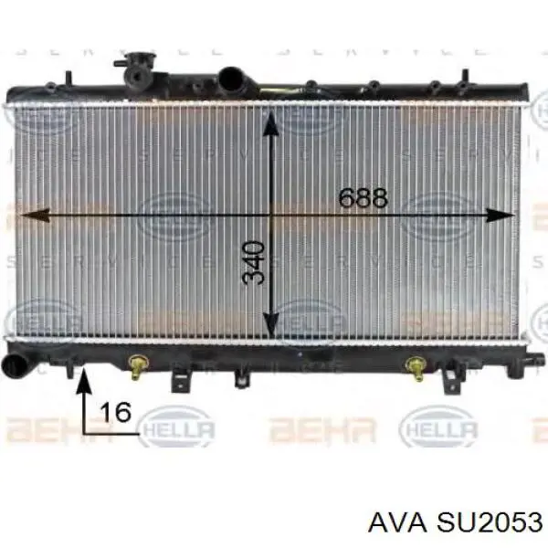 SU2053 AVA radiador refrigeración del motor