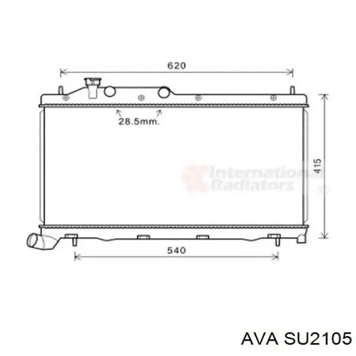 Radiador de água Subaru 45119AG080