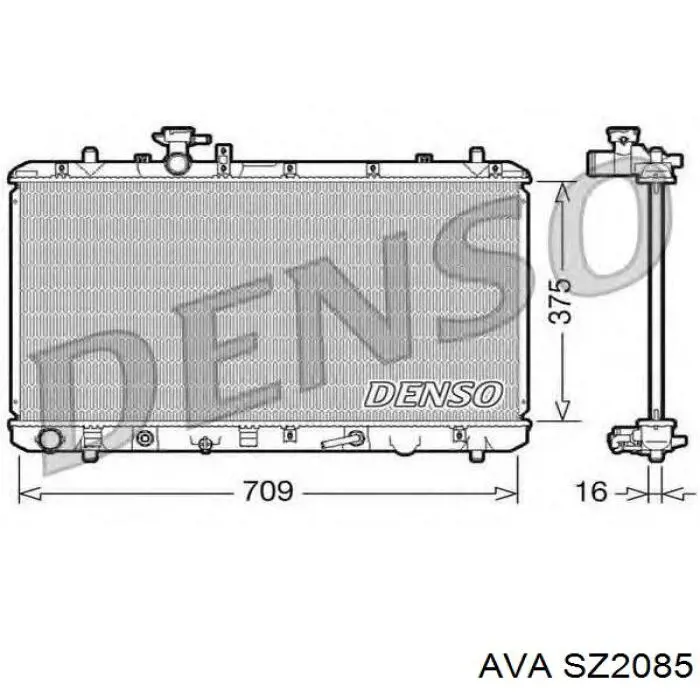 SZ2085 AVA radiador refrigeración del motor