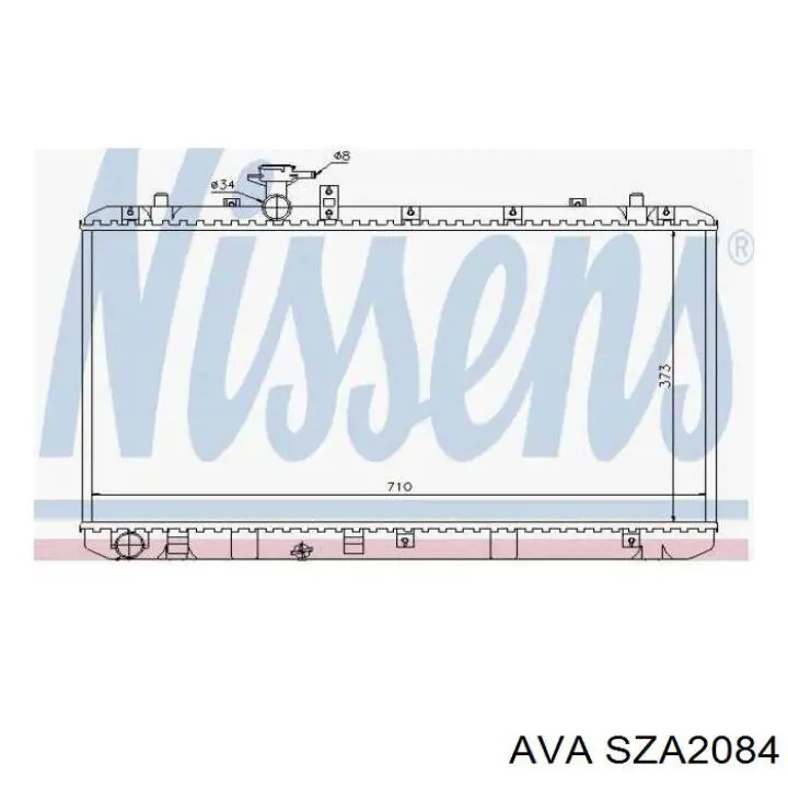 SZA2084 AVA radiador refrigeración del motor