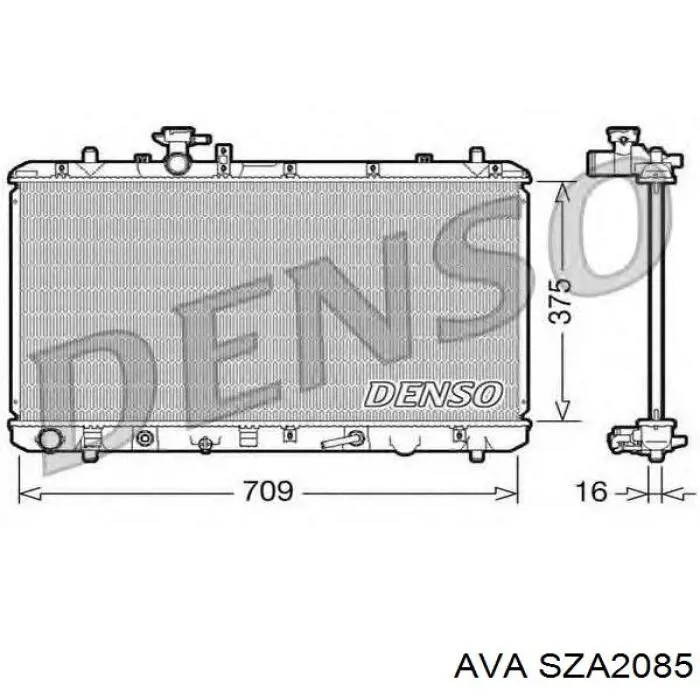 SZA2085 AVA radiador refrigeración del motor