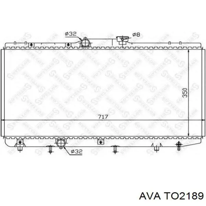 TO2189 AVA radiador refrigeración del motor