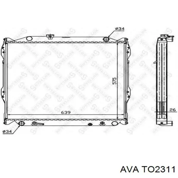 TO2311 AVA radiador refrigeración del motor