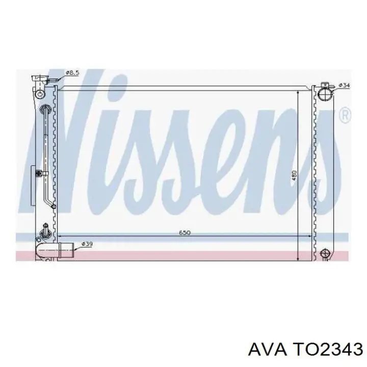 TO2343 AVA radiador refrigeración del motor