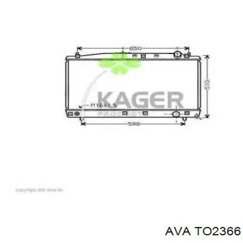 TO2366 AVA radiador refrigeración del motor