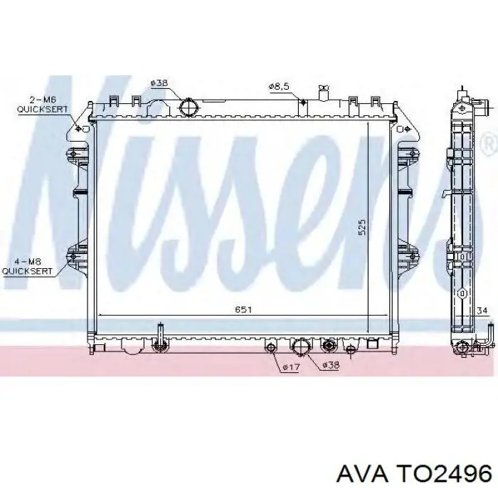 Comprar T156A184 NPS Radiador de auto