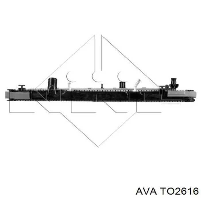 TO2616 AVA radiador refrigeración del motor