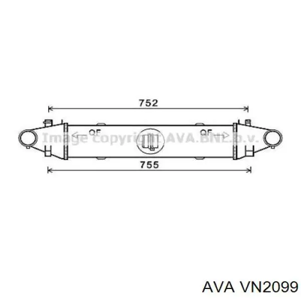 VN2099 AVA radiador refrigeración del motor