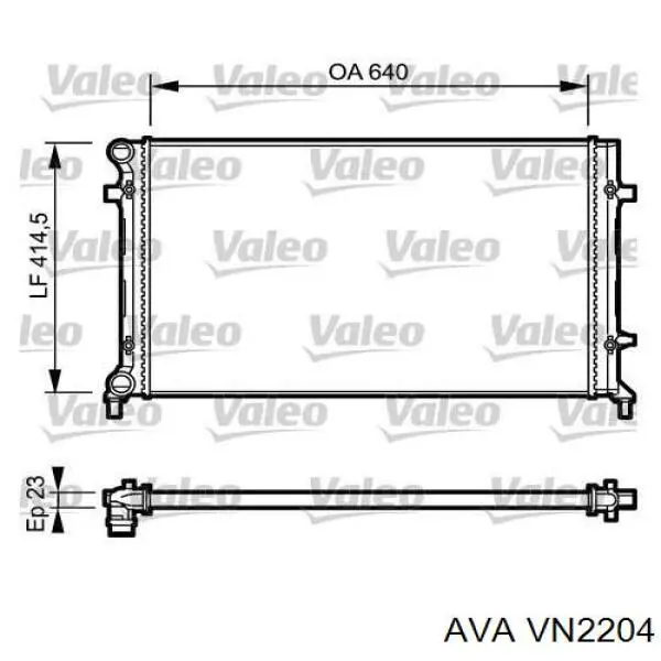 Água radiador AVA VN2204 precio, desde 57,55 EUR