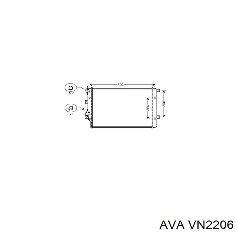 VN2206 AVA radiador refrigeración del motor