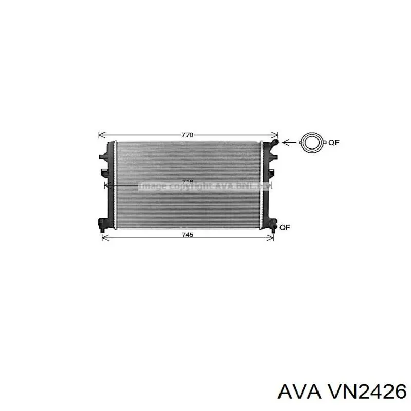 VN2426 AVA radiador, refrigeración del motor adicional