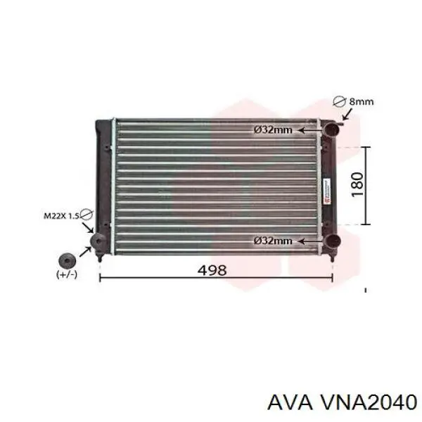 VNA2040 AVA radiador refrigeración del motor