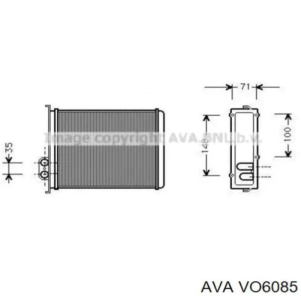 VO6085 AVA radiador de calefacción