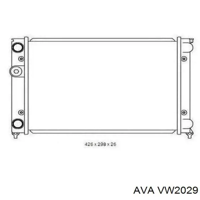 VW2029 AVA radiador refrigeración del motor