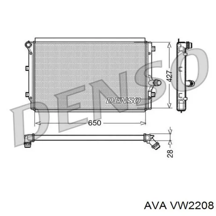 VW2208 AVA radiador