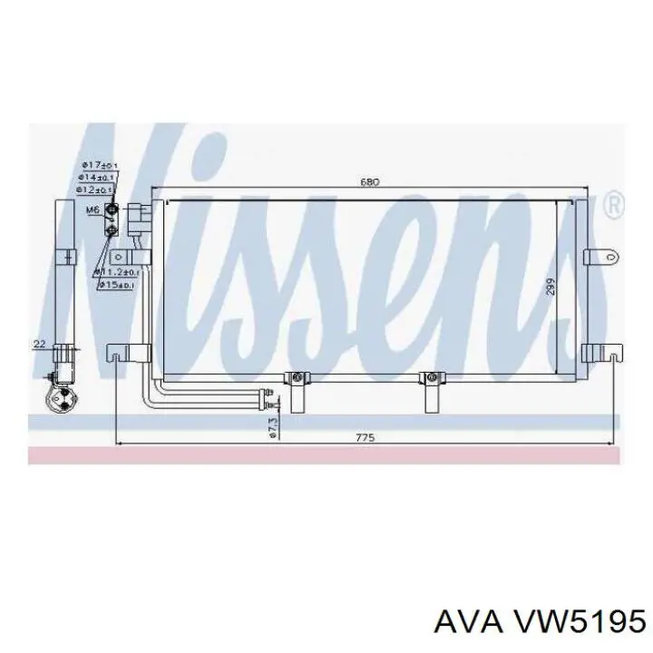 VW5195 AVA condensador aire acondicionado