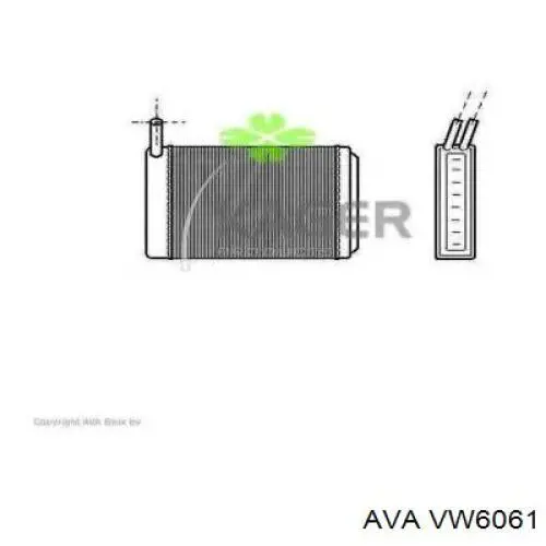 Radiador de calefacción Volkswagen Golf 1 17