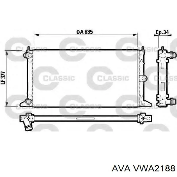 VWA2188 AVA radiador