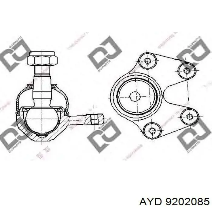 OKO1134510B Hyundai/Kia Rótula inferior de suspensión