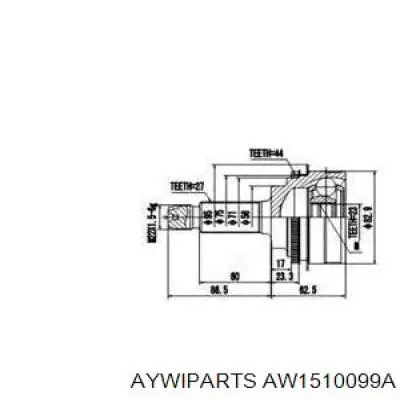 AW1510099A Aywiparts junta homocinética exterior delantera