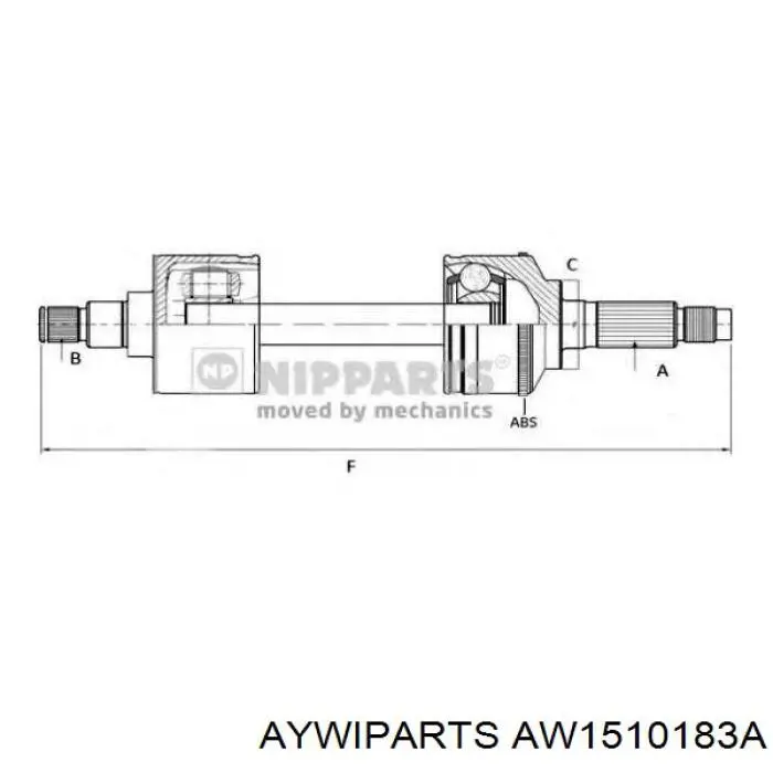 AW1510183A Aywiparts junta homocinética exterior delantera