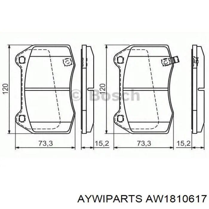 Pastillas de freno delanteras Subaru Impreza 3 GH