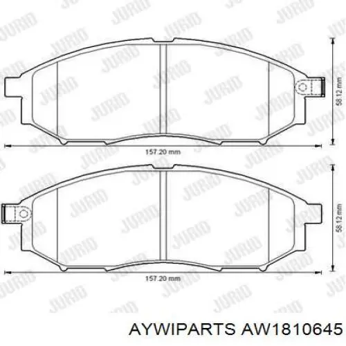 Pastillas de freno delanteras Nissan Navara D40M