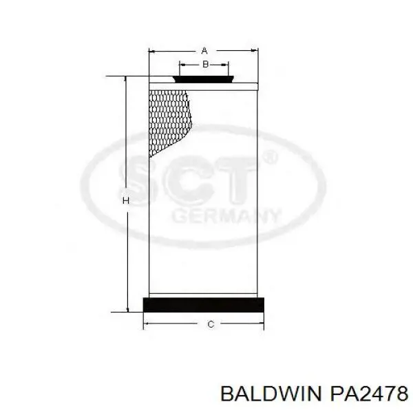 PA2478 Baldwin filtro de aire