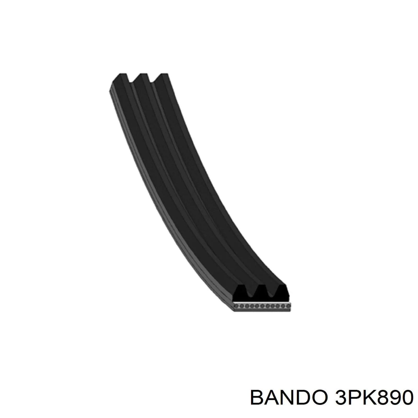 3PK890 Bando correa trapezoidal