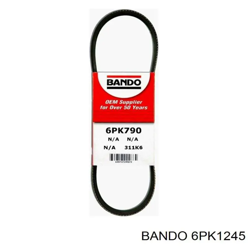Correa de alternador 6PK1245 Bando