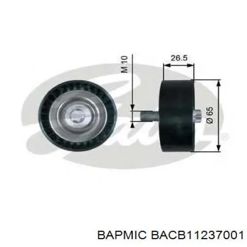 BACB11237001 Bapmic polea inversión / guía, correa poli v