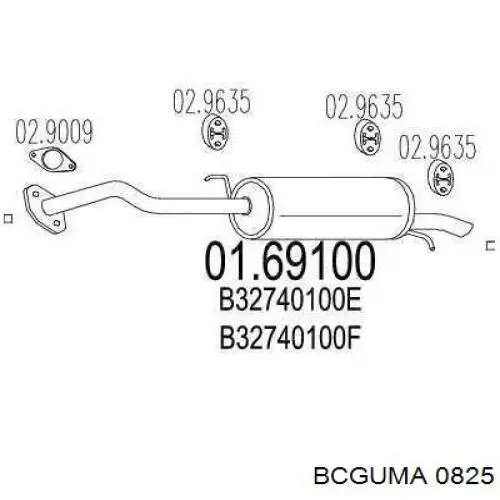 0825 Bcguma casquillo del soporte de barra estabilizadora trasera