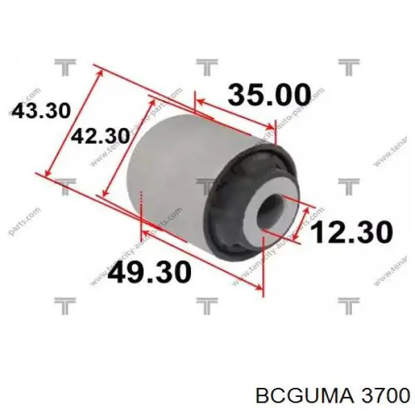 3700 Bcguma casquillo de barra estabilizadora delantera