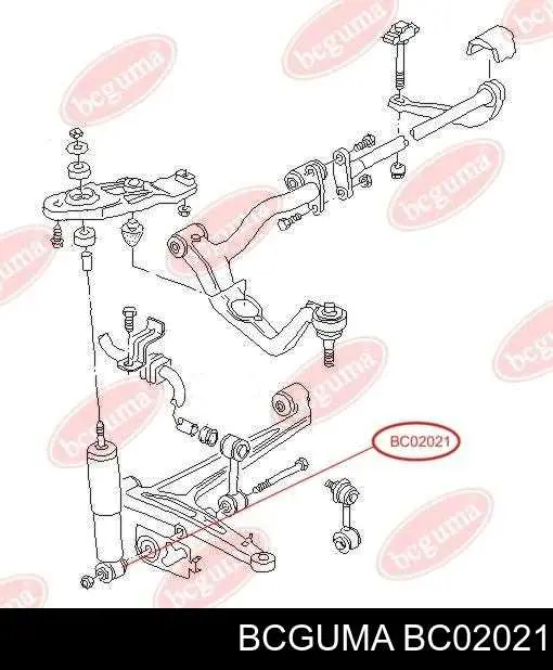 Buje del amortiguador delantero Bcguma BC02021 precio, desde 2,96 EUR