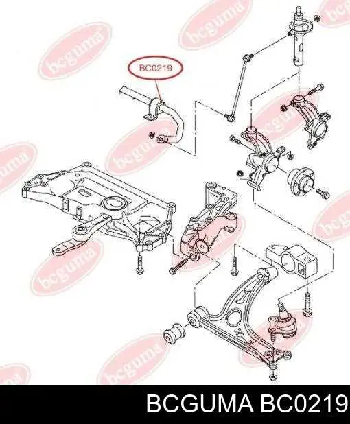 Buje de barra estabilizadora delantera Bcguma BC0219 precio, desde 3,27 EUR