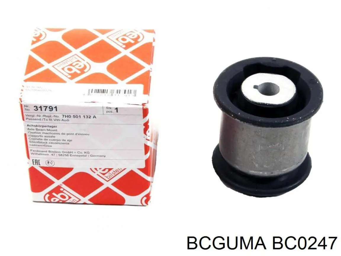 BC0247 Bcguma Buje del brazo inferior trasero