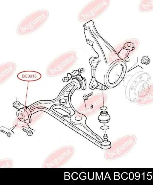BC0915 Bcguma Silentblock de brazo de suspensión delantero inferior
