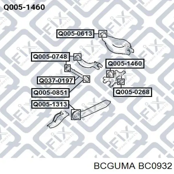 Buje de barra estabilizadora delantera BC0932 Bcguma
